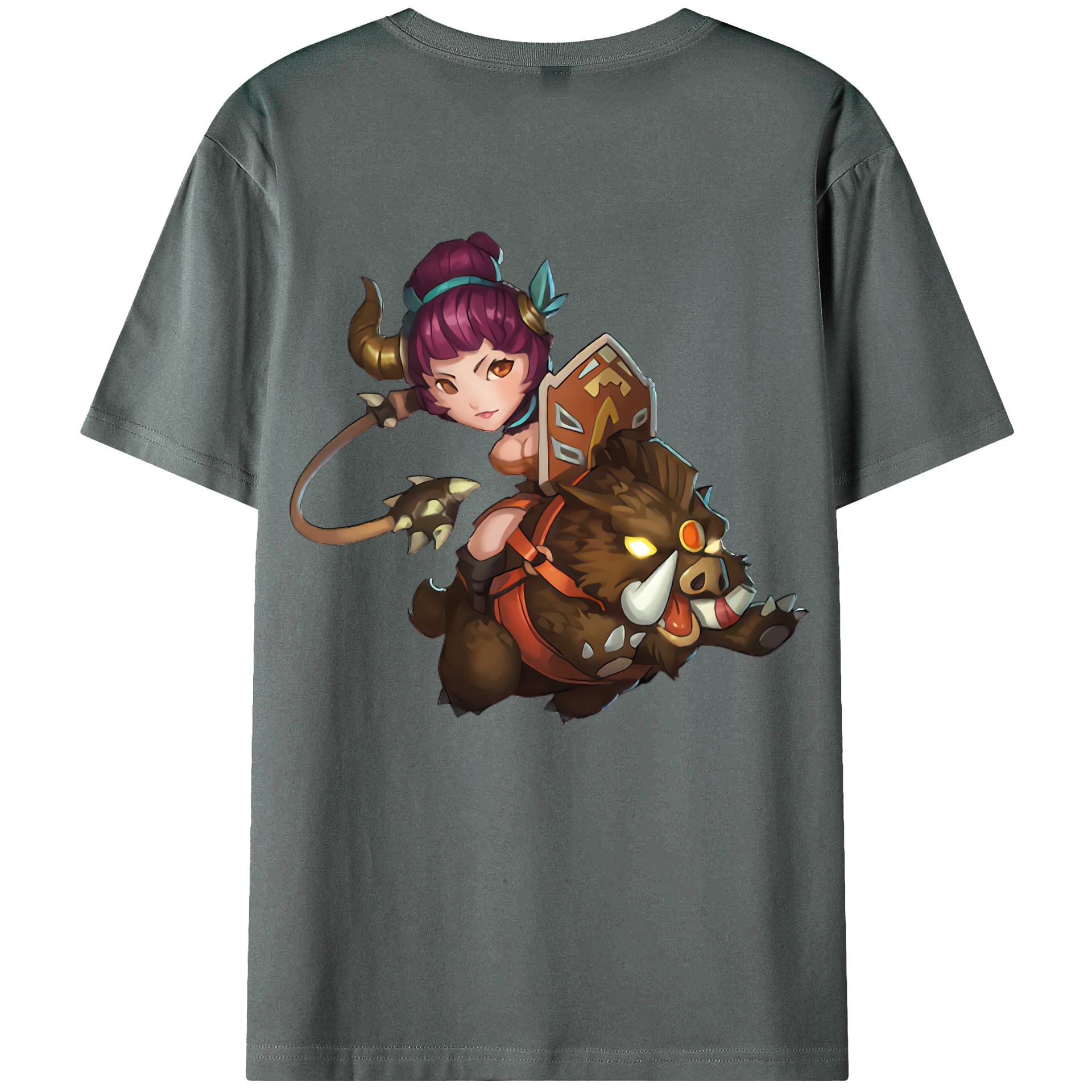 （画像用） リーグ・オブ・レジェンド League of Legends LOL 綿100％ メンズ半袖Tシャツ（バックプリント） 通気性